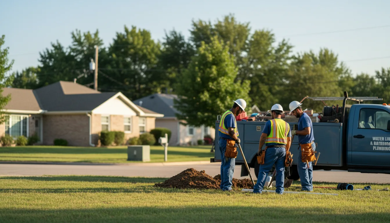 Residential water line and bathroom plumbing service in Idlewild, MI